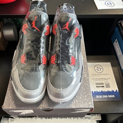 NIKE AIR JORDAN 4 RETRO Infrared Cement Grey DH6927-061 Mens Size 11