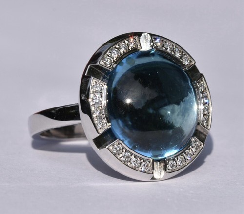 Chaumet Topaz Diamond Ring 18k - Picture 5 of 14