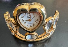 Vintage Elgin Goldtone Crown/Tiara Clock