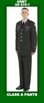 NEW Mens Class A Enlisted Serge Green US Army Dress Green Pants All Sizes |  eBay