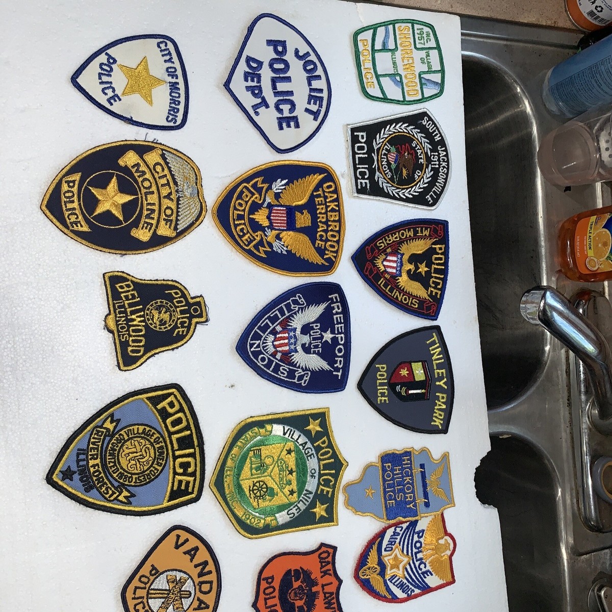 collection of (16) ILLINOIS POLICE department patches | eBay