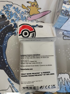 2023 Pokemon Center Great Wave Pikachu And Friends Playmat+