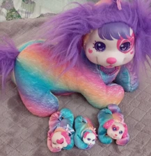 Puppy Surprise Cherry Mother & 3 Puppies Plush Stuffed Animal Dog Babies