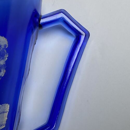 Shirley Temple Cup Cobalt Blue Depression Glass Mug Wheaties Cereal Hazel Atlas - Picture 5 of 15