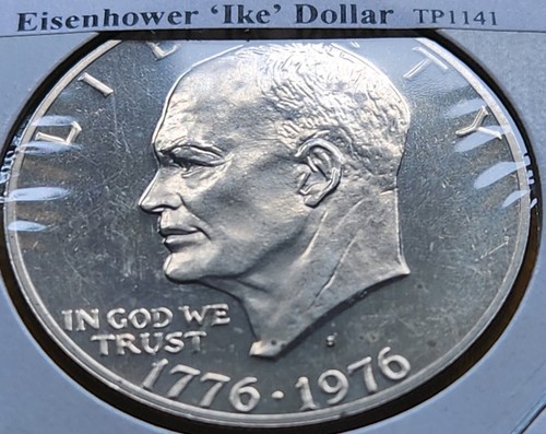 1976-S Eisenhower "Ike" Clad Dollar Coin - Deep Cameo Proof Type 2 - Picture 2 of 6