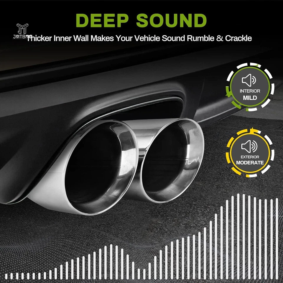 Tubo de escape con doble punta de pared SS de 2,5 entradas de 3 pulgadas para Jaguar XK Foto 3 de 4