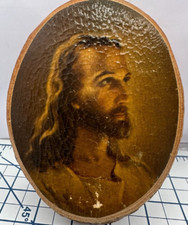 Vintage J.B. Deere Cedar Wood # 700 Jesus Print Used