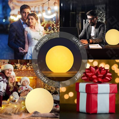 LED Night Light Ball 15-inch 16 Colors and Dimmable Globe Light with Remote - Picture 9 of 11