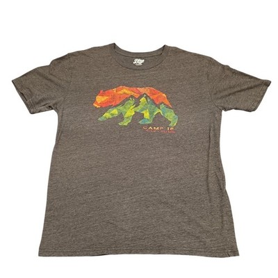 Blue 84 Camp 18 Elsie Oregon Graphic T-Shirt Mens L Gray Bear Mountain Gorpcore
