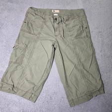 Faded Glory Woman 18W Cargo Capri Pants Green Stretch Utility Mid Rise FGW383128