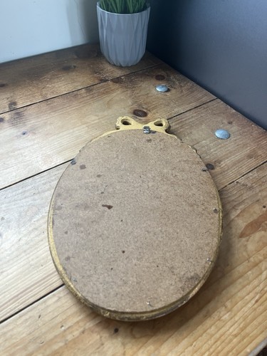 VINTAGE REGENCY BAND SCHLEIFE OVAL VERGOLDET HOLZ BOUDOIR WANDSPIEGEL FRANZÖSISCH ITALIENISCH? - Bild 13 von 13