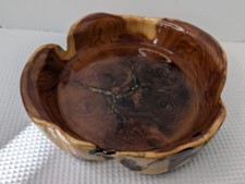 Hand-Turned Wooden Bowl with Dark Rim — listing 6