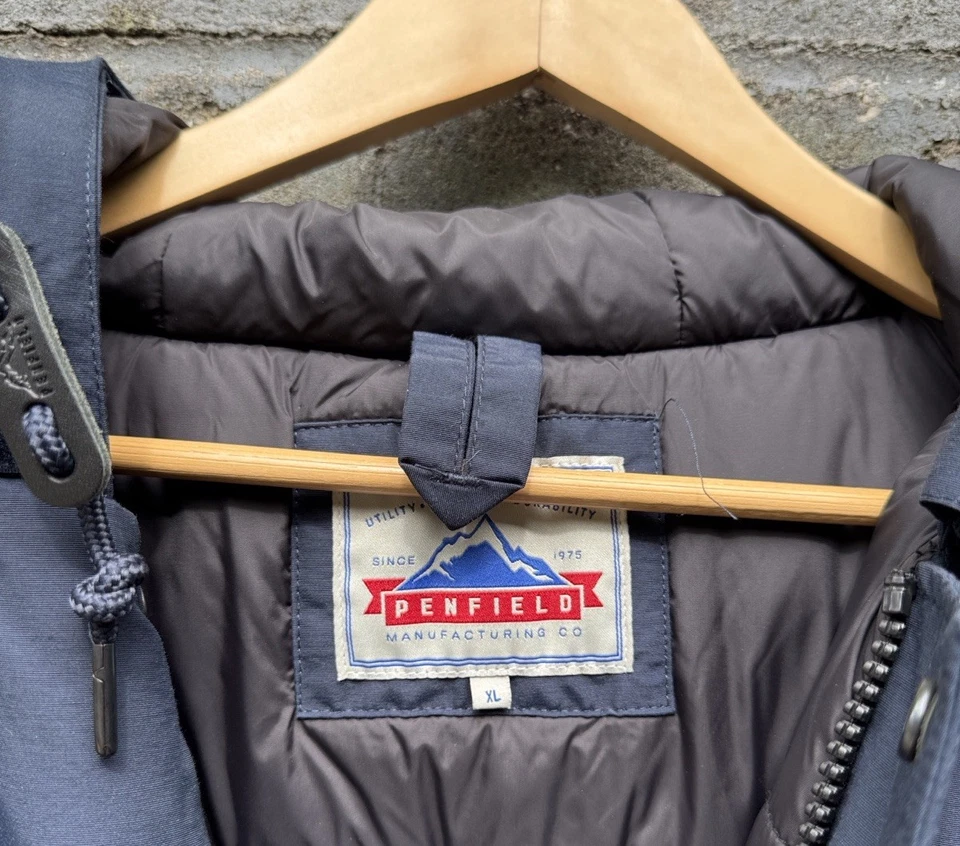 Penfield Apex Down Insulated Parka Jacket Size XL Navy Blue - Image 4 of 4