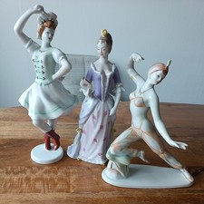 3 Alte Porzellanfiguren Hollohazza Hungary uk...