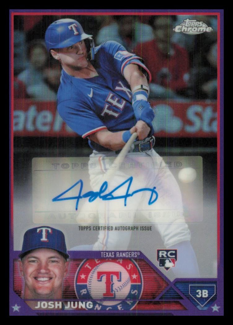 2023 Topps Chrome Update Autographs Purple Refractors #ACJJ Josh Jung Auto /250