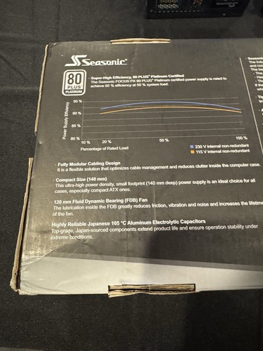 OWLTEC Seasonic ATX Zasilacz 850W 80PLUS Pełny moduł - Zdjęcie 7 z 15