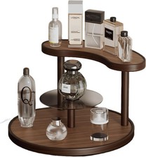 Wooden Display Organizer Stand,Perfume Organizer Brown Bamboo Vanity Organizer