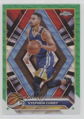 2023-24 Topps Chrome Green Wave Refractor 49/65 Stephen Curry #30 0rz7