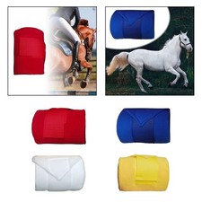 4 Pieces Horse Leg Wraps Soft Fleece Horse Splint Support Equine Wraps for