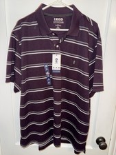 NWT Izod Advantage Performance Mens 2XL Purple Stretch Short Sleeve Polo Shirt