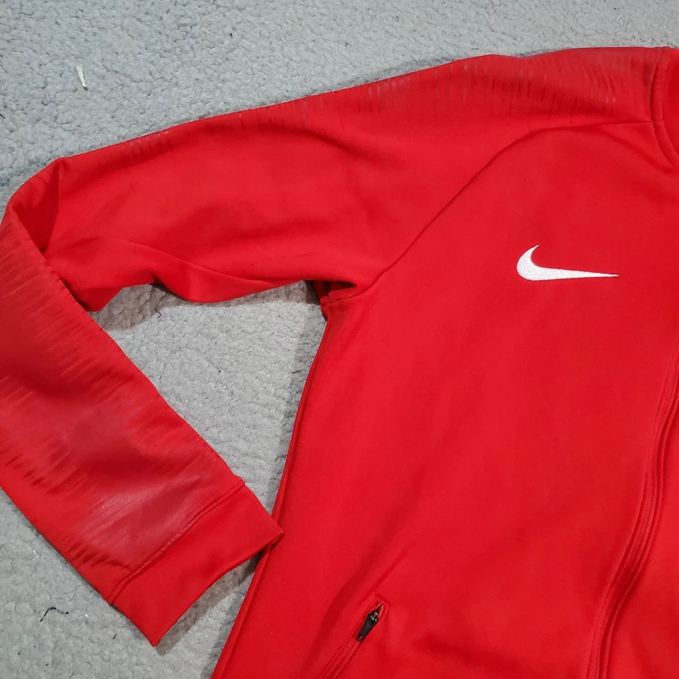 USA Soccer Jacket Mens Medium Red Long Sleeve Zip Up  2018 USMNT Nike Anthem - Image 3 of 4