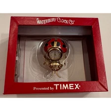 New in Box Timex Waterbury Clock Co Ladybug Desk Clock Sealed 2.5"
