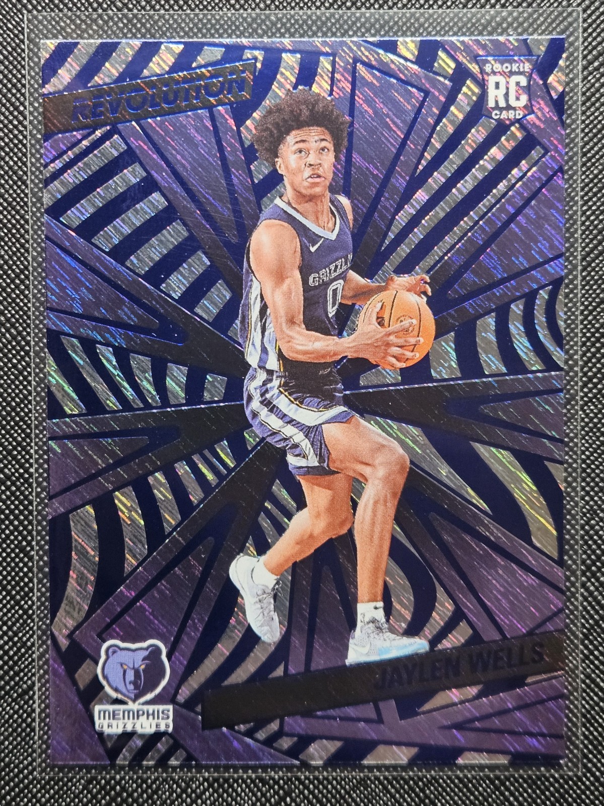 2024-25 Panini Revolution Jaylen Wells #130 Blue Storm Rookie Memphis Grizzlies