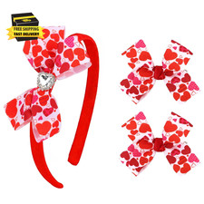 Valentines Hair Accessories Valentines Day Bow Valentine Hair Clips and Headband