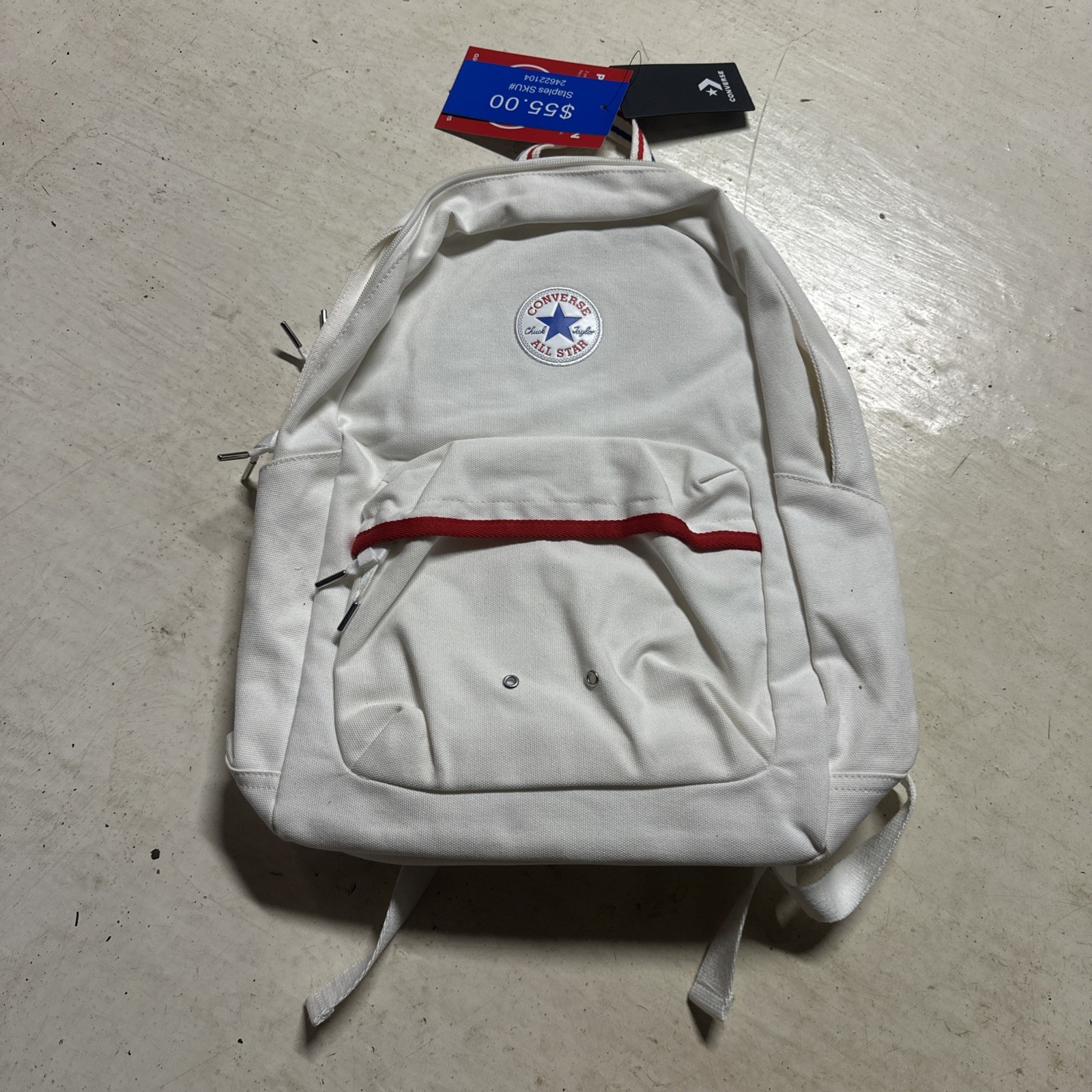 Converse All Star Unisex Egret White Backpack School New Chuck Taylor Canvas Bag thumbnail 2