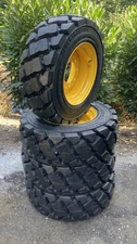 4-Heavy Duty 10-16.5 SKS-7 Skid Steer Tires/Rims/Wheels for New Holland-12PLY