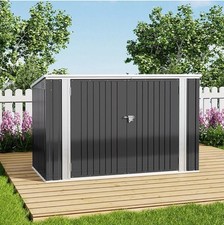 Garden Large Metal Pent Roof Storage Shed Lockable Outdoor Tool Bike Wheelie Bin