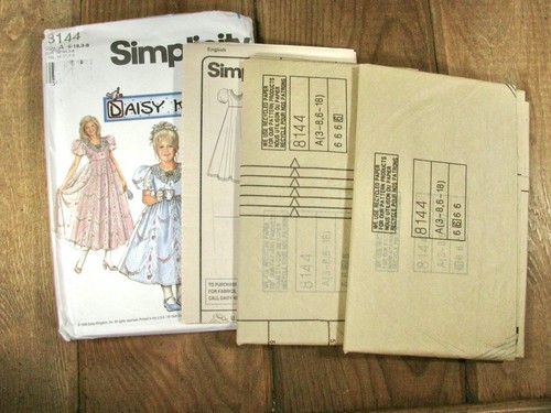 Daisy Kingdom Dress Sewing Pattern Mother Daughter Simplicity 8144 Size 6-18 3-8 - Picture 5 of 5