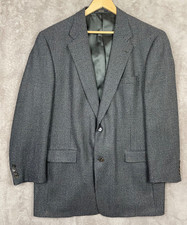 Hart Schaffner Marx Blazer Mens 46L Gray Tweed 2 Button USA made for L.S.Ayers