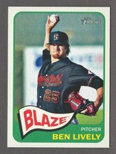 BEN LIVELY 2014 Topps Heritage Minors SP #222 Base Set Shortprint Blaze Reds