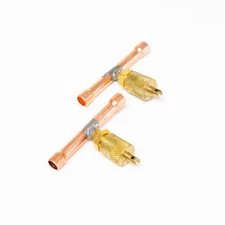 CD8414/2 C&D Copper Access Tee Valve 1/4" CD8414 Package of 2
