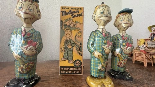 1939 MARX EDGAR BERGEN'S MORTIMER SNERD TIN LITH WINDUP
