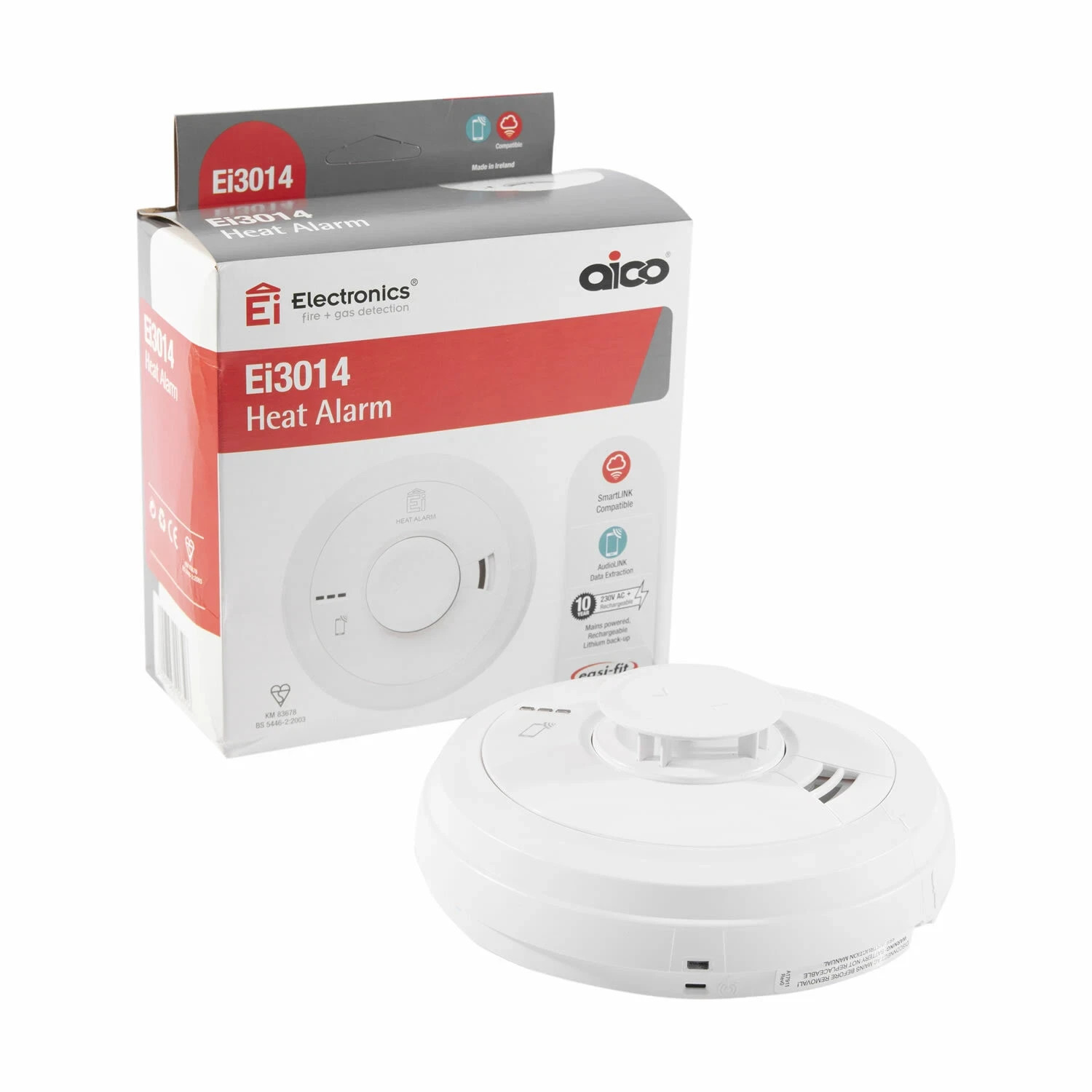 Heat Alarm Aico Ei164e Mains Powered  Expiry Date August 2030
