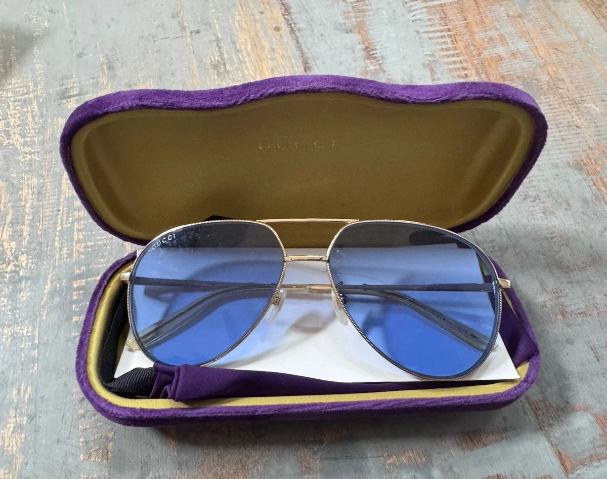 Gucci Aviator Gold Sunglasses for Men for sale | eBay
