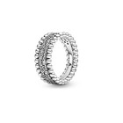 Pandora S925 Sterling Silver Beaded & Pave Sparkling Ring Size 54 — photo 2