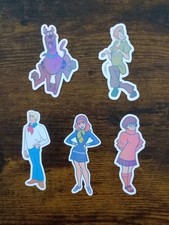 5-PK SCOOBY-DOO CAST 2.5" Vinyl Decal Sticker Shaggy Fred Daphne Velma Holo WB