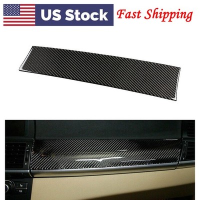 For BMW X5 E70 X6 E71 08-13 Inner Dashboard Panel Cover Trim Decor Carbon Fiber