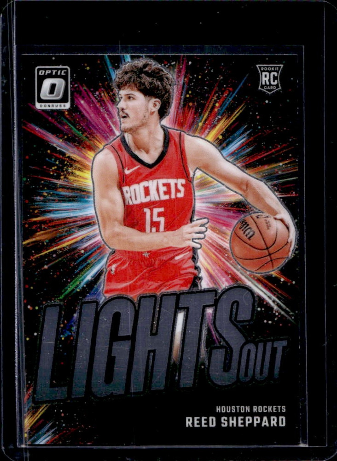 2024-25 Donruss Optic Reed Sheppard Lights Out RC Rookie #13 Rockets