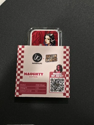 Bullion Baddies NEW 1oz Silver Bar Featuring Jenny Fizz