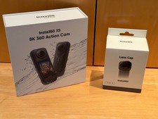 MINT Insta360 X5 8K 360 Action Camera w/ Box, 2 Batteries, Lens Cap Extras