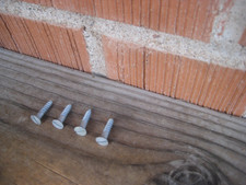 Lot de 4 vis à bois à tête plate fendue vintage ** #8 x 3/4" *** USA