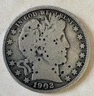 New Listing1902 Philadelphia Mint Barber Half Dollar-90% Silver-FREE INSURED SHIPPING!