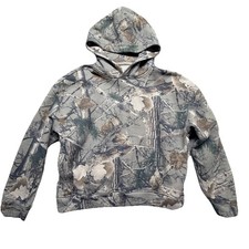 Hollister Boxy Fit Hoodie Womens Small Camo RealTree Pullover Fleece Lined