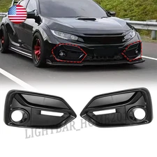 For 2020 Honda Civic Front Bumper Fog Light Lamp Covers Trim