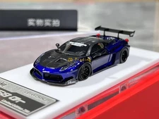 ZD 1:64 Blue 458 GT LB Racing Sports Model Diecast Resin Car BN