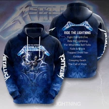 2025 Metallica Tour Hoodie 3D Graphic Pullover for Rock Fans